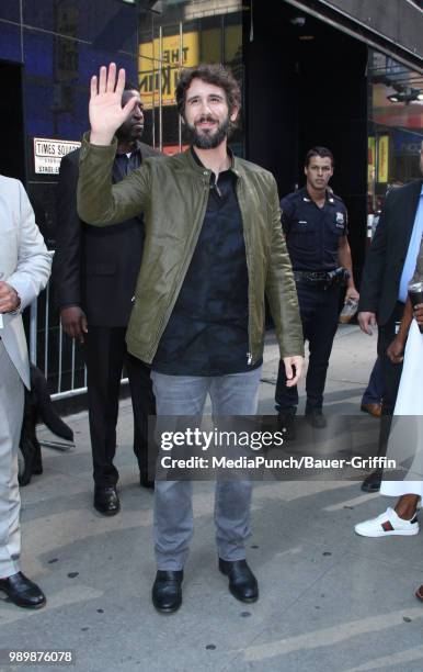 Josh Groban is seen on July 02, 2018 in New York City.