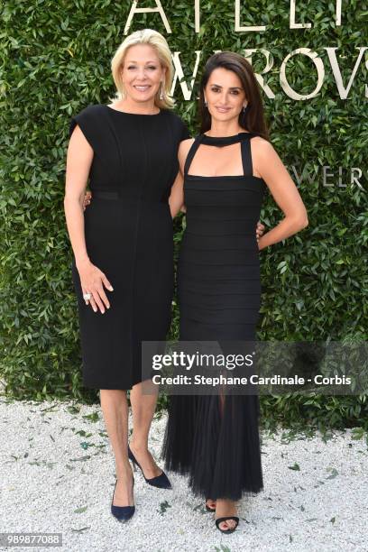 Nadja Swarovski and actress Penelope Cruz attends the Atelier Swarovski : Cocktail Of The New Penelope Cruz Fine Jewelry Collection as part of Paris...