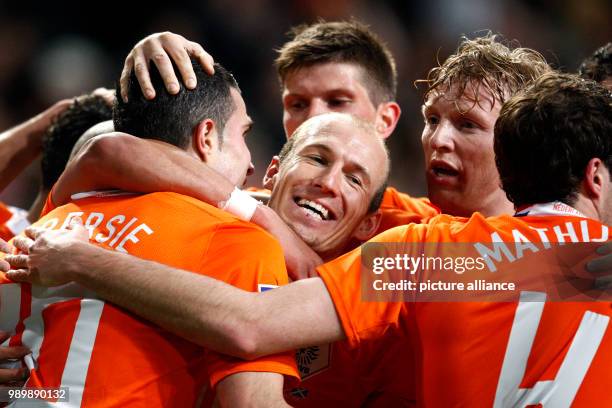 Football International, 2010 FIFA World Cup Qualification, Gruop 9, March 28th 2009 Netherlands - Scotland Cheering NED, Robin VAN PERSIE, Arjen...