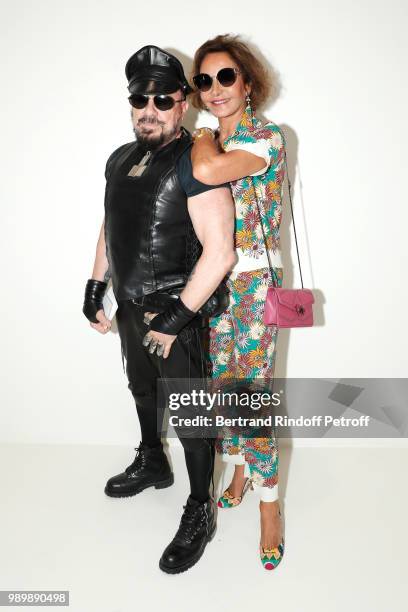 Peter Marino and Naty Abascal attend the Christian Dior Haute Couture Fall Winter 2018/2019 show as part of Paris Fashion Week on July 2, 2018 in...
