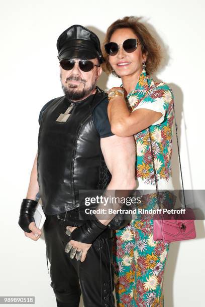 Peter Marino and Naty Abascal attend the Christian Dior Haute Couture Fall Winter 2018/2019 show as part of Paris Fashion Week on July 2, 2018 in...