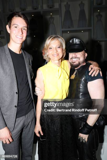 Of Rimowa, Alexandre Arnault, his mother Helene Arnault and Peter Marino attend the Christian Dior Haute Couture Fall Winter 2018/2019 show as part...