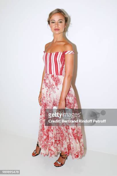 Amelia Windsor attends the Christian Dior Haute Couture Fall Winter 2018/2019 show as part of Paris Fashion Week on July 2, 2018 in Paris, France.
