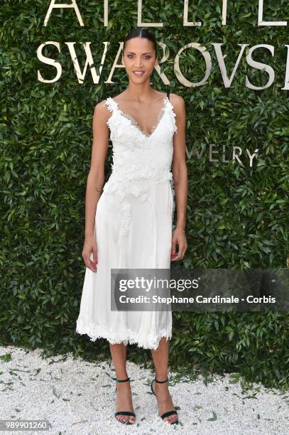 Noemie Lenoir attends the Atelier Swarovski : Cocktail Of The New Penelope Cruz Fine Jewelry Collection as part of Paris Fashion Week on July 2, 2018...