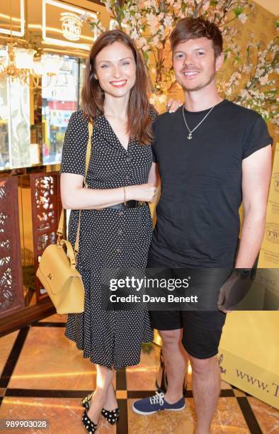 Sophie Ellis-Bextor and Richard Jones attend the TWG Tea Gala Event in Leicester Square to celebrate the launch of TWG Tea in the UK on July 2, 2018...