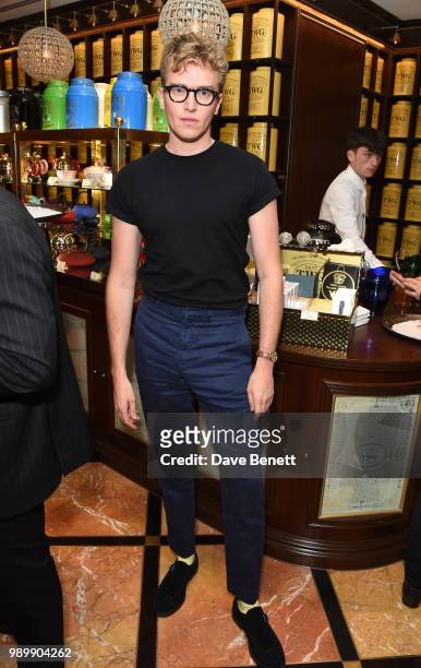 Fletcher Cowan attends the TWG Tea Gala Event in Leicester Square to celebrate the launch of TWG Tea in the UK on July 2, 2018 in London, England.