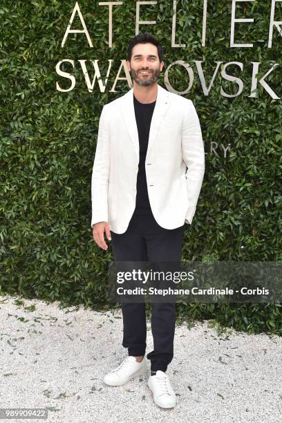 Actor Tyler Hoechlin attends the Atelier Swarovski : Cocktail Of The New Penelope Cruz Fine Jewelry Collection as part of Paris Fashion Week on July...