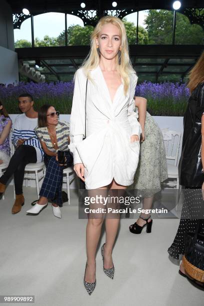 Sabine Getty attends the Giambattista Valli Haute Couture Fall Winter 2018/2019 show as part of Paris Fashion Week on July 2, 2018 in Paris, France.