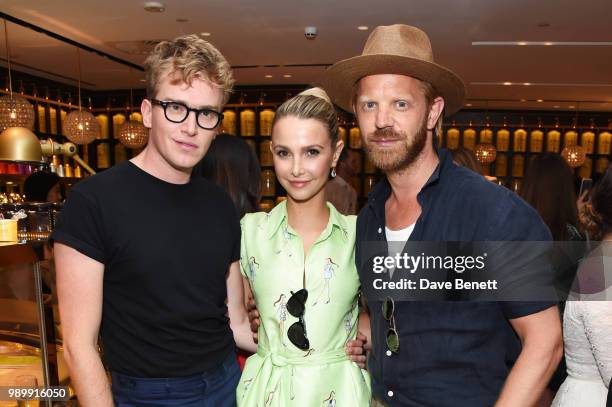 Fletcher Cowan, Sophie Hermann and Alistair Guy attend the TWG Tea Gala Event in Leicester Square to celebrate the launch of TWG Tea in the UK on...