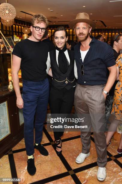 Fletcher Cowan, Sophie Hermann and Alistair Guy attend the TWG Tea Gala Event in Leicester Square to celebrate the launch of TWG Tea in the UK on...