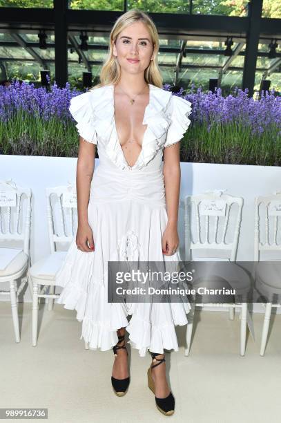 Valentina Ferragni attends the Giambattista Valli Haute Couture Fall Winter 2018/2019 show as part of Paris Fashion Week on July 2, 2018 in Paris,...