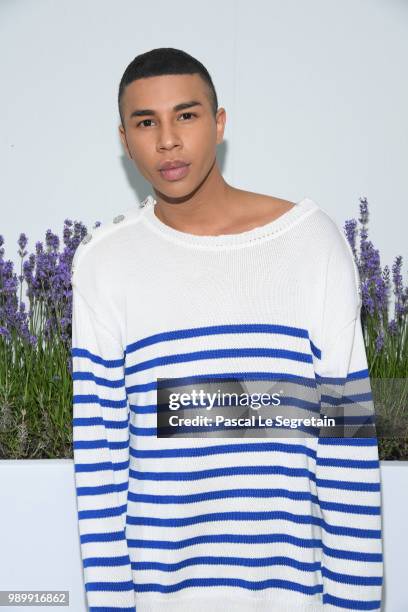 Olivier Rousteing attends the Giambattista Valli Haute Couture Fall Winter 2018/2019 show as part of Paris Fashion Week on July 2, 2018 in Paris,...