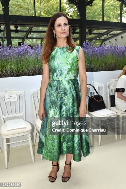 Livia Firth attends the Giambattista Valli Couture Haute Couture Fall/Winter 2018-2019 show as part of Haute Couture Paris Fashion Week on July 2,...