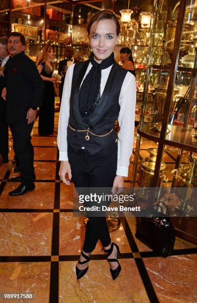 Victoria Pendleton attends the TWG Tea Gala Event in Leicester Square to celebrate the launch of TWG Tea in the UK on July 2, 2018 in London, England.