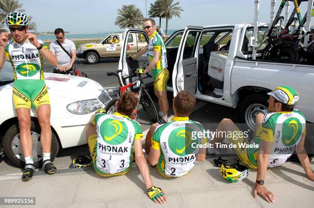 Tour Qatar 2006, Gp Dohateam Phonak, Jalabert Nicolas , Guidi Fabrizio , Clerc Aurã©Lien , Vitoria David , Stalder Florian Doha Corniche - Doha...