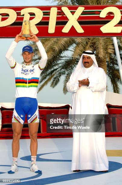 Tour Qatar 2006, Gp Dohapodium, Boonen Tom Celebration Joie Vreugde, Sheikh Khalid Bin Ali Al Thani Presidentdoha Corniche - Doha Corniche...