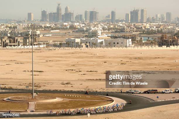 Tour Qatar 2006, Stage 4Illustratie, Peleton Peloton, Landscape Paysage Landschap Sky Ciel Lucht Doha City Ville Stadal Zubarah - Qatar Olympic...