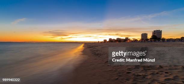 sunset at praia alvor - alvor stock pictures, royalty-free photos & images