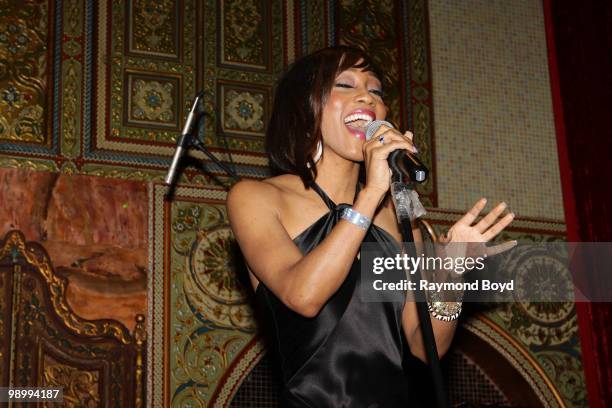 Singer Dondria performs during "Le Moulin Rouge, A Night In Paris" Black-Tie Gala at the Alhambra Palace Restaurant during the 2nd Annual Danny Clark...
