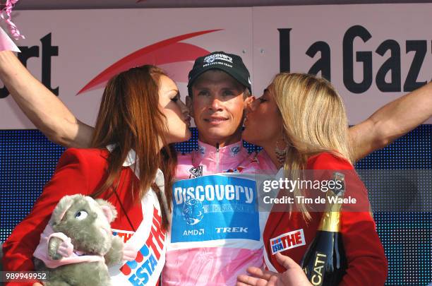 Giro D'Italia, Prologuepodium, Savoldelli Paolo Celebration Joie Vreugde, Pink Jersey Maillot Rose Roze Truiproloog: Seraing - Seraing Time Trial,...