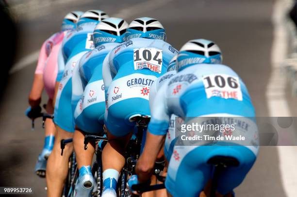 Giro D'Italia, Stage 5Illustration Illustratie, Team Gerolsteiner, Schumacher Stefan Pink Jersey, Fã–Rster Robert , Hiekmann Torsten , Kraus Sven ,...