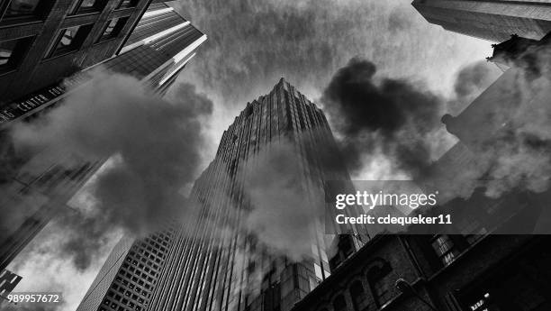 gotham in the clouds - gotham stock pictures, royalty-free photos & images