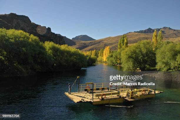 limay river, patagonia argentina - radicella stockfoto's en -beelden