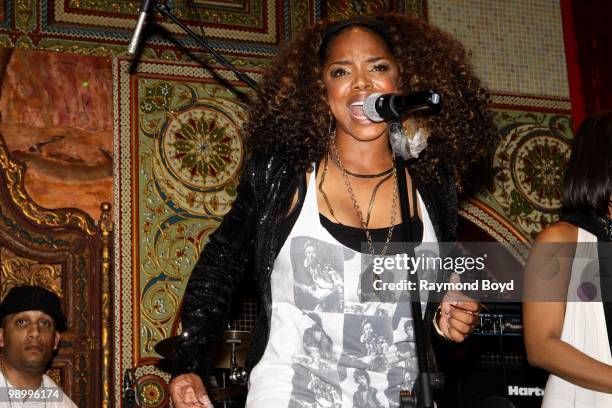 Singer Leela James performs during "Le Moulin Rouge, A Night In Paris" Black-Tie Gala at the Alhambra Palace Restaurant during the 2nd Annual Danny...