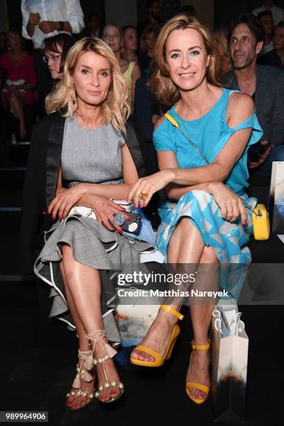 Gitta Banko and Bettina Cramer attend the Guido Maria Kretschmer show during the Berlin Fashion Week Spring/Summer 2019 at ewerk on July 2, 2018 in...