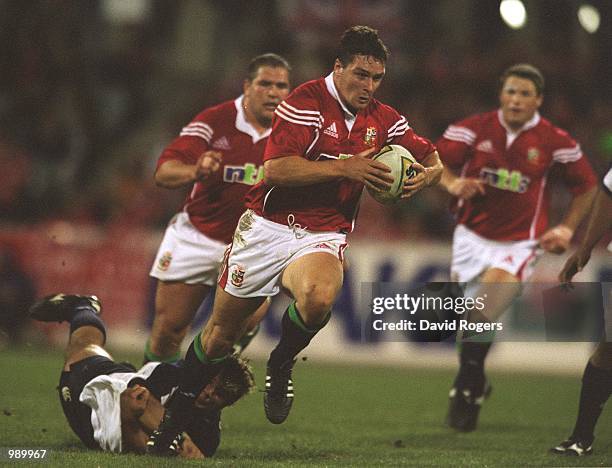 David Wallace of the British and Irish Lions in action during the match between the British and Irish Lions and the ACT Brumbies played at Bruce...