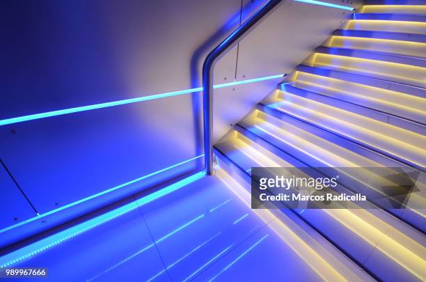 blue stairs - radicella stock pictures, royalty-free photos & images