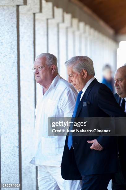 Mario Vargas Llosa attends El Escorial Summer Courses 2018 at Real Centro Universitario Escorial Maria Cristina on July 2, 2018 in El Escorial, Spain.