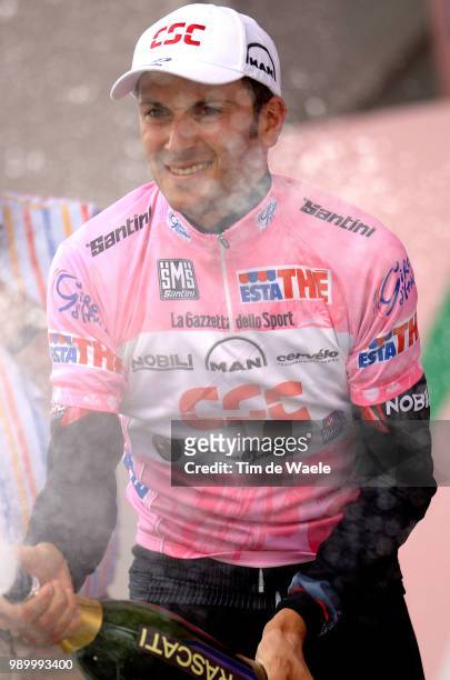 Giro DãTalia, Stage 18Podium, Basso Ivan Pink Jersey, Celebration Joie Vreugde, Champagnesillian - Gemona Del Friuli, 210 Kmtour Of Italy, Ronde Van...