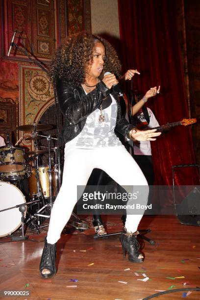 Singer Leela James performs during "Le Moulin Rouge, A Night In Paris" Black-Tie Gala at the Alhambra Palace Restaurant during the 2nd Annual Danny...