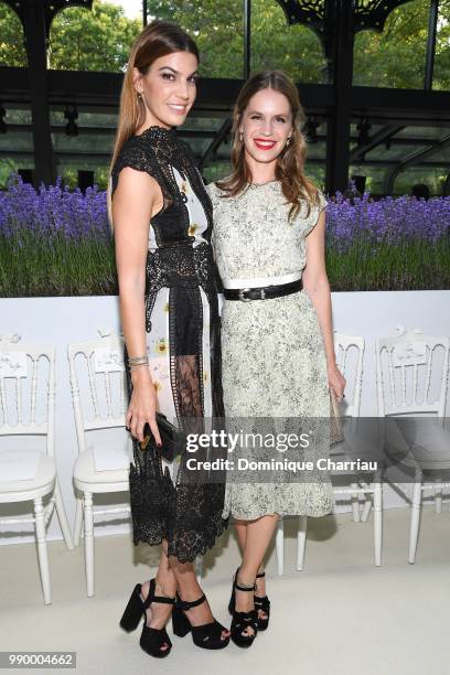 Bianca Brandolini dAdda and Eugenie Niarchos attend the Giambattista Valli Couture Haute Couture Fall/Winter 2018-2019 show as part of Haute Couture...