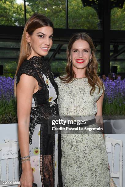 Bianca Brandolini dAdda and Eugenie Niarchos attend the Giambattista Valli Couture Haute Couture Fall/Winter 2018-2019 show as part of Haute Couture...