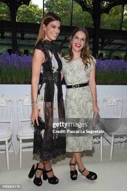 Bianca Brandolini dAdda and Eugenie Niarchos attend the Giambattista Valli Couture Haute Couture Fall/Winter 2018-2019 show as part of Haute Couture...