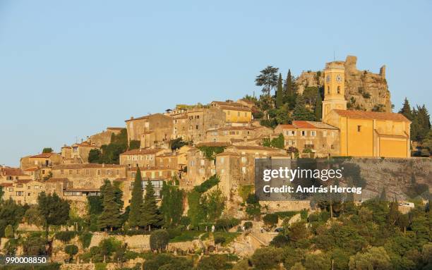 sunset at eze - eze village stock-fotos und bilder