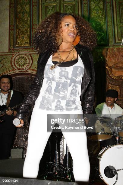 Singer Leela James performs during "Le Moulin Rouge, A Night In Paris" Black-Tie Gala at the Alhambra Palace Restaurant during the 2nd Annual Danny...