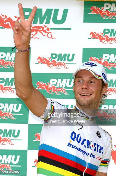 Tour De France 2006, Stage 3Podium, Boonen Tom Celebration Joie Vreugde Esch-Sur-Alzette - Valkenburg Etape Rit, 93E Ronde Van Frankrijk Uci Pro...