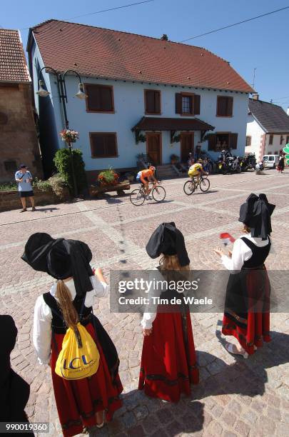 Tour De France 2006, Stage 2Illustration Illustratie, Fans Supporters Public Alsace, Landscape Paysage Landschap, Hernandez Aitor , De La Funete...