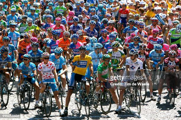 Tour De France 2006, Stage 2Illustration Illustratie, Peleton Peloton, Wegmann Fabian Mountain Jersey, Hincapie George Yellow Jersey, Caspar Jimmy...