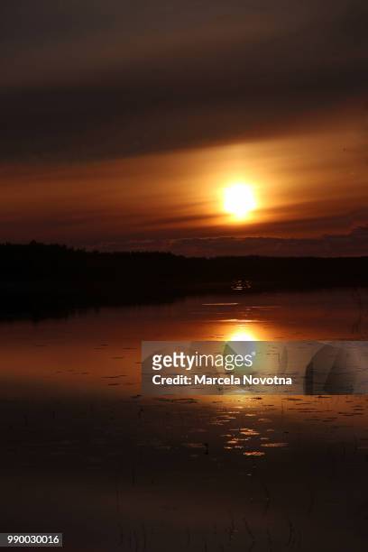 sunset on the lake - novotna stock pictures, royalty-free photos & images
