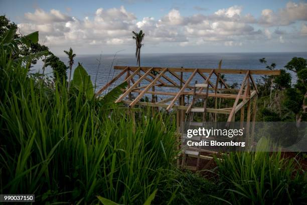 House under constructed stands in Kalinago, Dominica, on Wednesday, May 9 2018. After the storm devastated Dominica last September, the government...