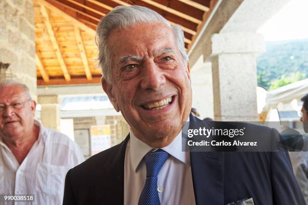 Nobel prize winner for literature Mario Vargas Llosa attends El Escorial Summer Courses 2018 at Real Centro Universitario Escorial Maria Cristina on...