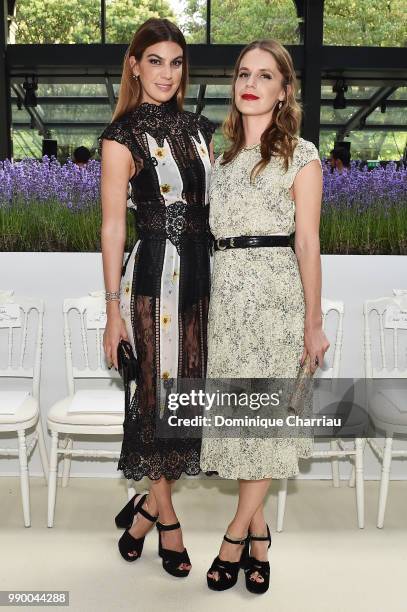 Bianca Brandolini dAdda and Eugenie Niarchos attend the Giambattista Valli Couture Haute Couture Fall/Winter 2018-2019 show as part of Haute Couture...