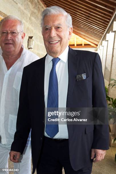 Nobel prize winner for literature Mario Vargas Llosa attends El Escorial Summer Courses 2018 at Real Centro Universitario Escorial Maria Cristina on...