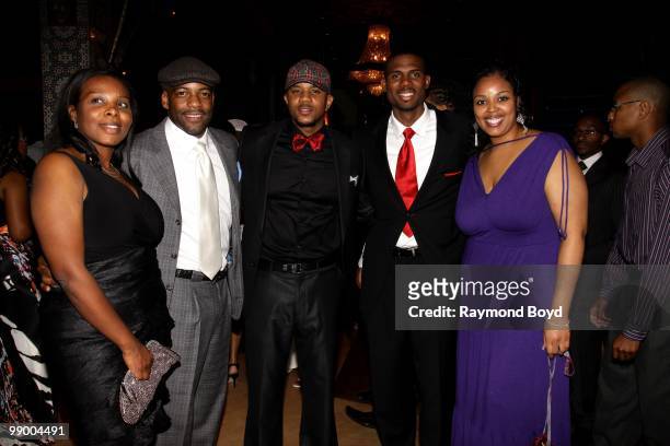 Actor Hosea Chanchez and members of his Watch Me Win Foundation poses for photos during "Le Moulin Rouge, A Night In Paris" Black-Tie Gala at the...