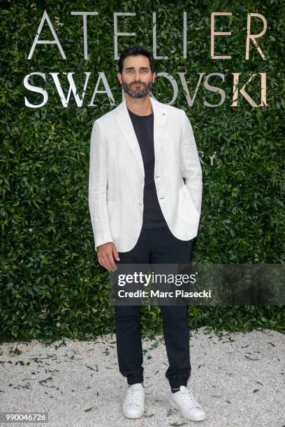 Actor Tyler Hoechlin attends the Atelier Swarovski : Cocktail Of The New Penelope Cruz Fine Jewelry Collection as part of Paris Fashion Week on July...