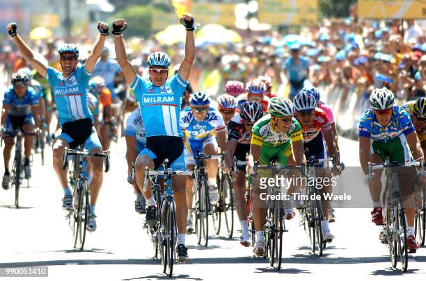 Tour Of Spain, Stage 21Arrival, Zabel Erik , Velo Marco Celebration Joie Vreugde, Clerc Aurã©Lien , Hushovd Thor , O'Grady Stuart , Rodriguez Fred...